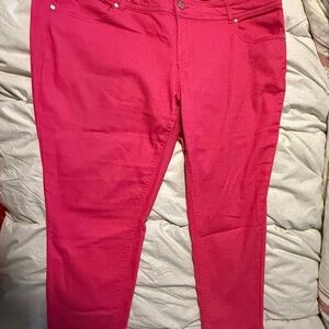 Vibrant Fuchsia Skinny Pants